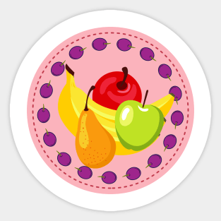 Cute Fruit Stamp Sticker